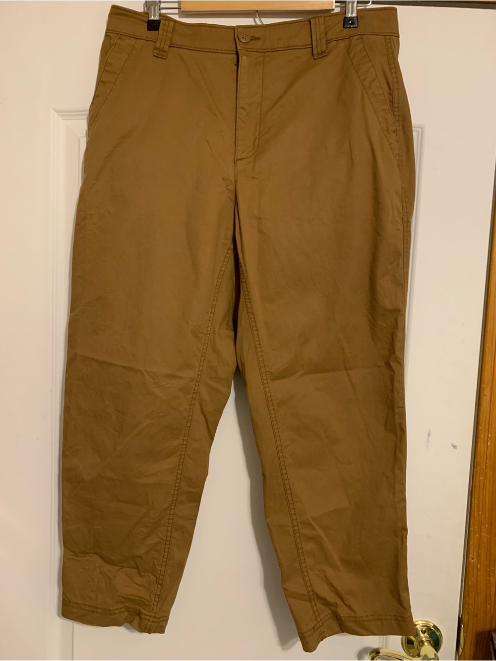 Old Navy OG Chino Pants Womens Large Tan Khaki High Rise Straight Leg